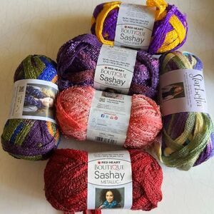 Red Heart Boutique Sashay BOHO Yarn 3.5 oz 30 Yards lot of 6 Skein Mambo~NEW